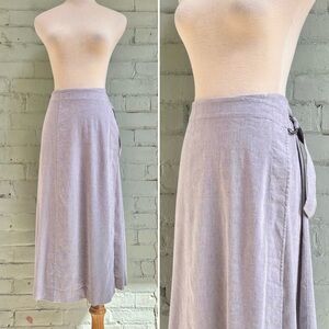 Vintage Linen Midi Wrap Skirt by Pendleton